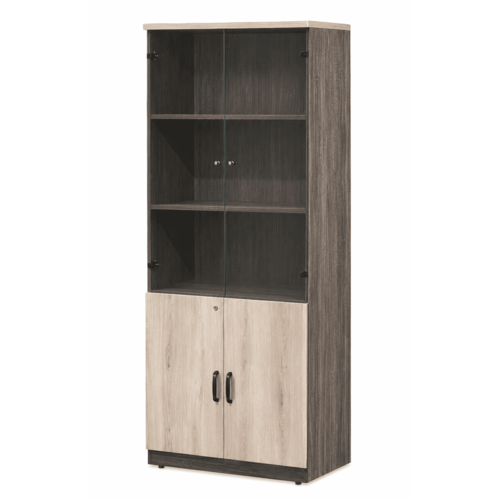 MP5-8042GD-KB/G BOOK SHELF WITH GLASS DOOR-KONBERG+GREY 